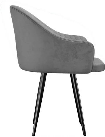 Стул DikLine 439 поворотный, C56 серый, ножки черные арт.00-00073878