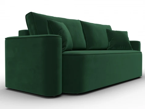 Диван прямой Лига-118 НПБ (ДСП,ЛДСП,Брус,Фанера,Велюр/Зеленый) Лига Диванов 137074