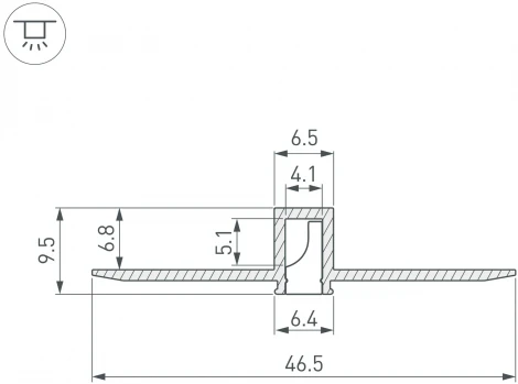 Профиль LINIA7-FANTOM-2000 ANOD (Arlight, Алюминий) 052377