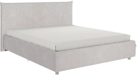Кровать Woodville Квест (ДСП/Велюр, Галька) 524186