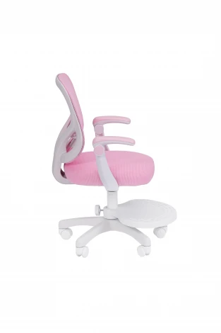 Кресло детское компьютерное CHAIRMAN CH106 розовый, с подножкой 7187530