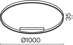 Потолочный светильник круглый Maytoni Rim MOD058CL-L65BS3K