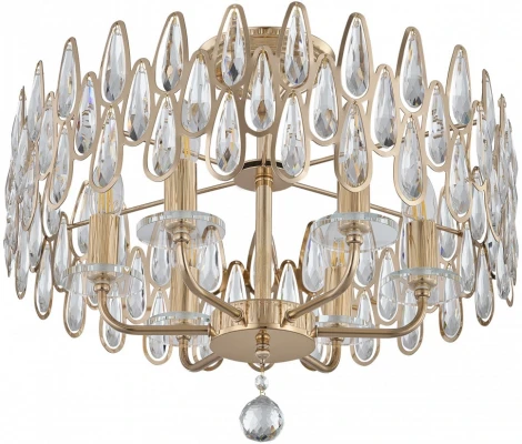 Потолочная люстра хрустальная на штанге Arte Milano Sorrento-2009 372009/6/80/490 GD (220V)