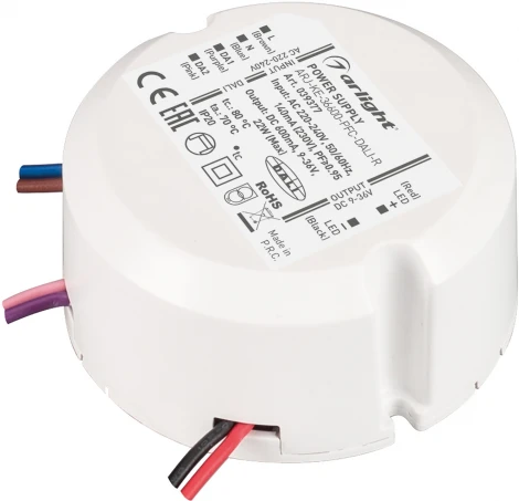 Блок питания ARJ-KE-36600-PFC-DALI-R (22W, 9-36V, 0.6A) (Arlight, IP20 Пластик, 3 года) 039377