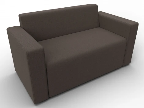 Диван прямой Лига-093 (ДСП,Брус,Фанера/Пластик/Рогожка/Коричневый) Лига Диванов 132452