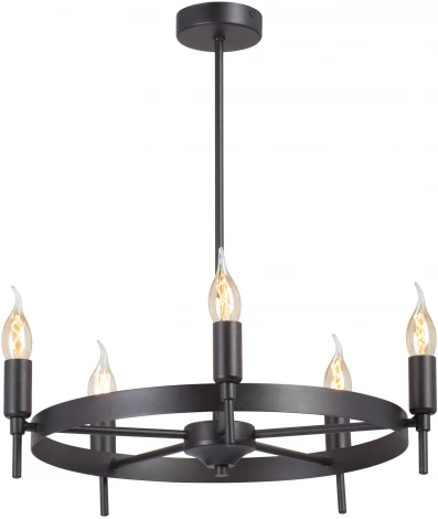 Потолочная люстра на штанге V3001-1/5PL Vitaluce (220V, свеча, круглые)
