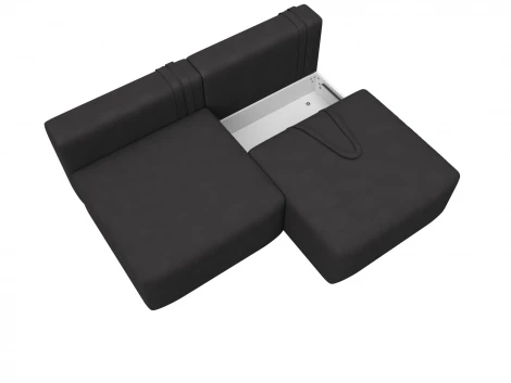 Диван прямой модульный Лига-060 НПБ (ЛДСП,Брус,Фанера/Пластик/Замша/Коричневый) Лига Диванов 129466