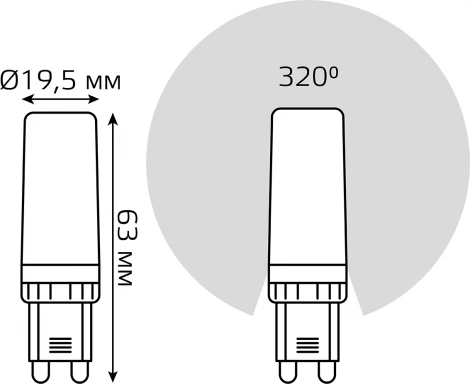 Лампочка светодиодная Gauss 107309106