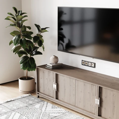 Розетка двойная Ethernet RJ-45 (айвори матовый) Werkel W1181162 (a062429)