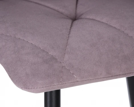 Стул обеденный DOBRIN CHILLY ROMBO (Лавандовый Simple 48, основание черное) 006 ROMBO, цвет сиденья лавандовый основания черный