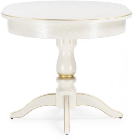 Деревянный стол Woodville Сайрус слоновая кость / золото 515971