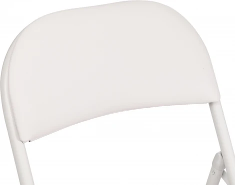 Стул складной FOLDER (mod. 3022G) / 1 шт. в упаковке (Металл,Экокожа /Белый,Белый)