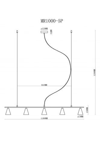 Подвесной светильник MyFar Milla MR1000-5P (220V)