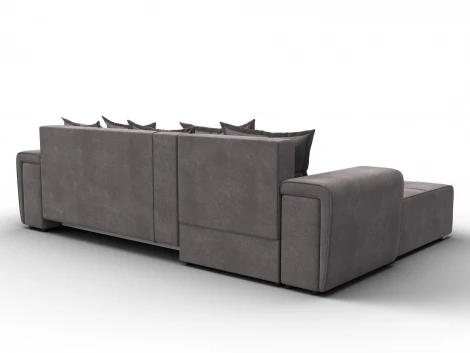 Диван угловой Лига-121 левый угол (ДСП,Брус,Велюр/Бежевый) Лига Диванов 137351L