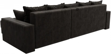 Диван угловой с декором и полкой Лига-050 НПБ Лига Диванов (Велюр) арт.128601