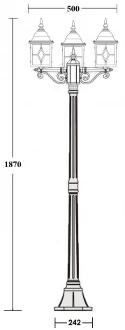 Наземный фонарь Oasis Light TALLIN 1L 64308B Gb