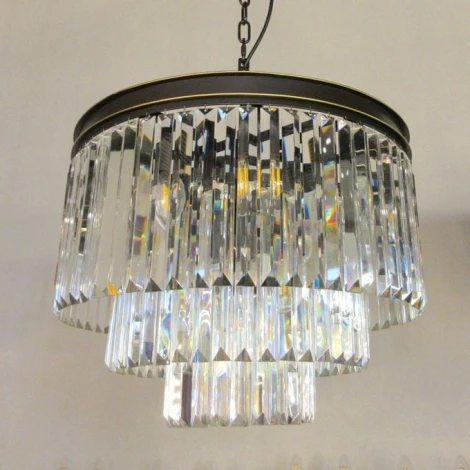 Подвесная люстра ярусная каскадная Citilux Мартин CL332131 (220V, хрусталь, на цепи)