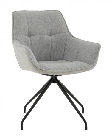 Кресло вращающееся Кимберли рогожка/замша серый Stool Group арт.УТ000041750