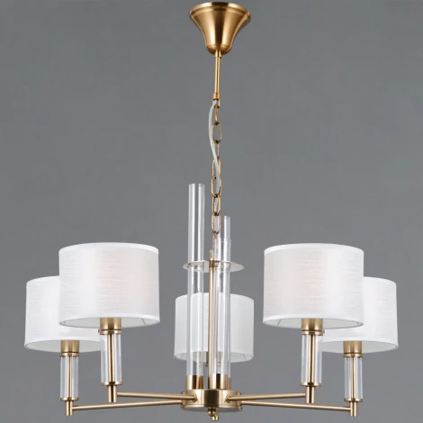 Подвесная люстра ILLUMICO IL0755-5PSQ-25 BRASS GENOA (220V, на цепи)