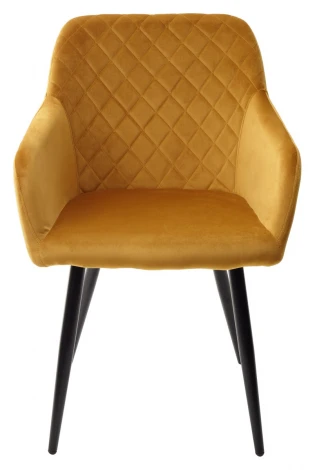 Стул M-City BRANDY BLUVEL-68 желтый/ черный каркас