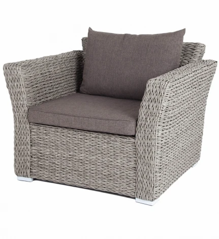 "Капучино" кресло из искусственного ротанга (гиацинт), цвет серый 4SIS арт.УТ-00003004
