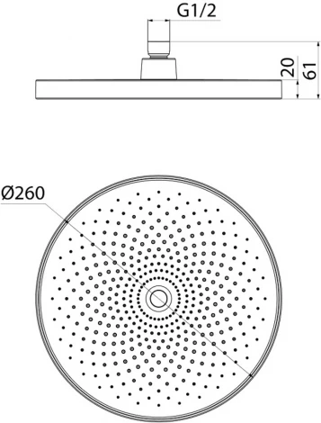 Верхний душ IDDIS SpaHome SPA26BPi64