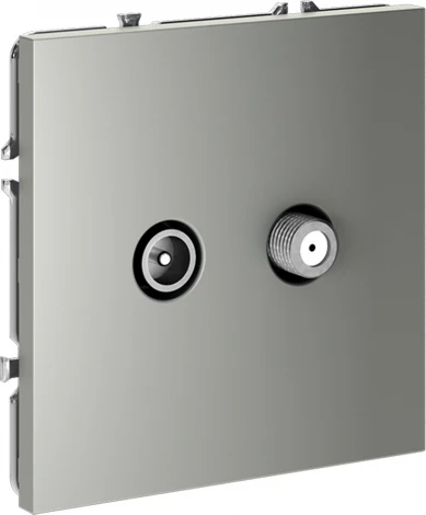 Розетка телевизионнная оконечная TV+SAT (сталь) Voltum S70 VLS060405