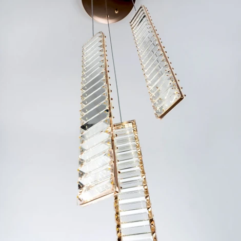 Подвесной светильник светодиодный хрустальный Modelux MODESTYLE MS.88909.3R GD