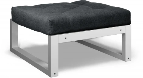 Пуф Arsko Астер белая эмаль черная рогожка