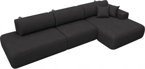 Диван угловой Лига-036 НПБ Модерн Лонг правый угол Лига Диванов (Замша) арт.127760