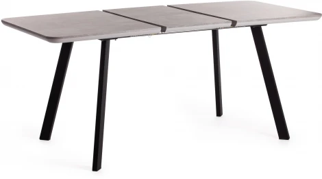 Стол обеденный NELSON МДФ/ЛДСП/металл, 128-170х80х75 см, Бетон/Черный Tetchair 18994