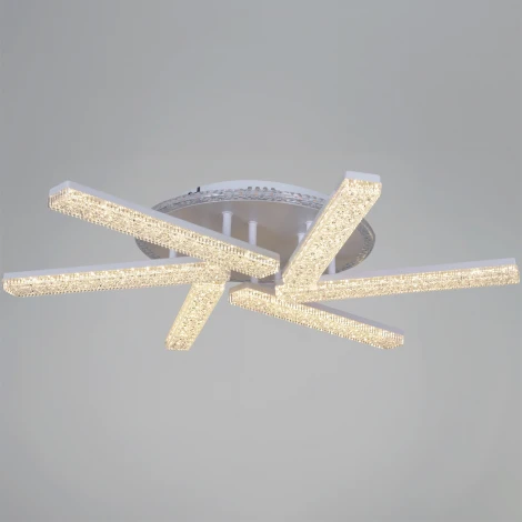 Потолочная люстра светодиодная на штанге с пультом с регулировкой цветовой температуры, яркости и ночным режимом Reluce 54430-0.3-06C WH