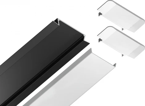 Алюминиевый профиль встраиваемый для светодиодной ленты до 19,8мм Ambrella Illumination GP1100BK