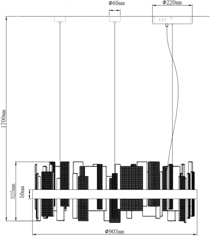 Подвесной светильник Wertmark Lotta WE460.02.303 (LED, 220V, на тросе, круглые, кольцо)