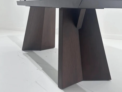 Стол БРИАН (BRIAN) 200 ЦВЕТ ПАНДОРА (MATTE PANDORA) керамика на стекле/ ОРЕХ, ®DISAUR M-City 64670