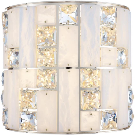 Бра Odeon Light Crossa 5072/28WL золото/прозрачный/белый/металл/хрусталь/алебастр LED 15W (220V)