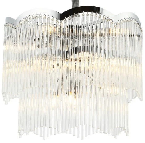 Подвесная люстра ярусная Stilfort Seauty 2121/09/12P (220V, хрусталь, на цепи, круглые)