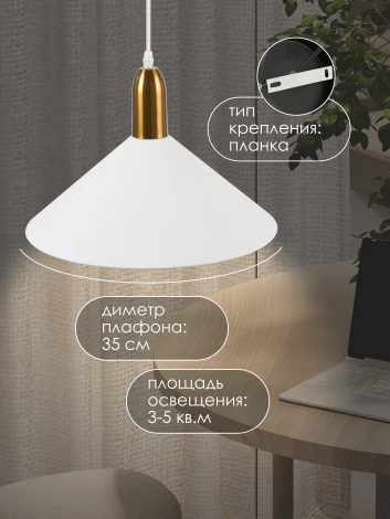 Подвесной светильник Мелодия Света Scandi PS8980-1 WT 000061123