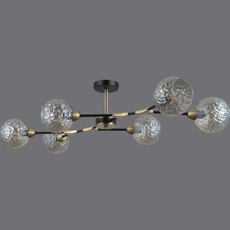 Потолочная люстра на штанге ILLUMICO IL0253-6CSQ-79 BK AB (220V)