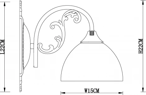 Бра Arte Lamp Spica A3037AP-1AB