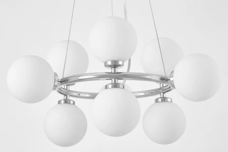 Подвесной светильник Lumina Deco Marsiada LDP 6033-9 CHR (220V, на тросе, шарики, молекулы)