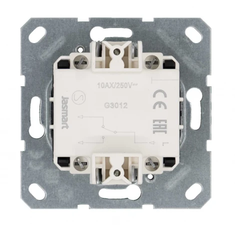 Выключатель одноклавишный проходной (мокко) Jasmart G-Classic G3012Z