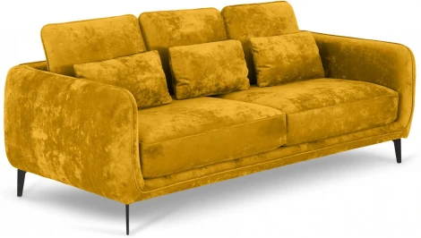 Диван Amsterdam трехместный ОГОГО (арт.786593), (Ткань,Велюр/Оранжевый)