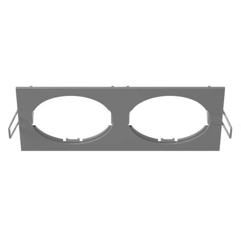 Рамка для двух встраиваемых светильников Lightstar Intero, прямоугольник, серый