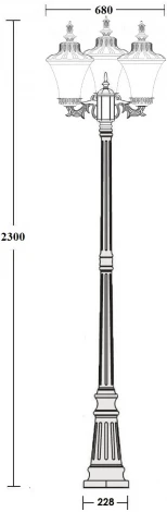Наземный фонарь IP44 Oasis Light ELBA 86409B/15 Bl (220V, фонарь)