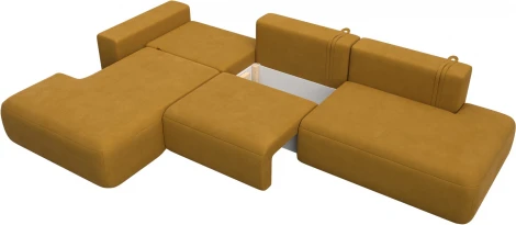 Диван угловой Лига-036 НПБ Модерн Лонг левый угол Лига Диванов (Велюр) арт.127744L