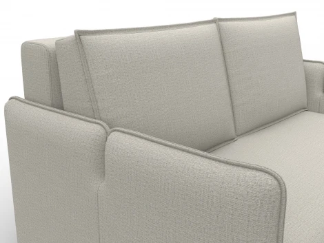 Диван прямой Лига-117 (ЛДСП,Брус,Фанера,Рогожка/Бежевый) Лига Диванов 137004