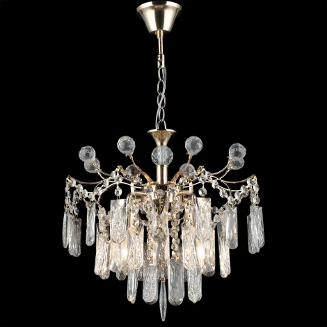 Подвесная люстра хрустальная Reluce 02584-0.4-04 FGD (220V, на цепи)