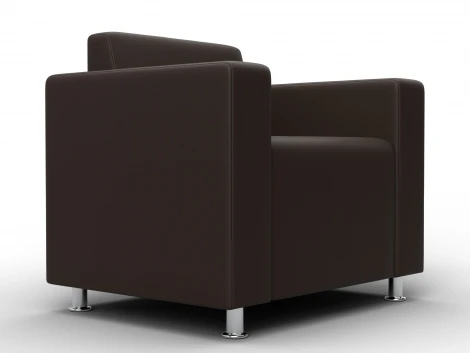 Кресло Лига-093 ВН (ДСП,Брус,Фанера,Экокожа/Коричневый) Лига Диванов 134974
