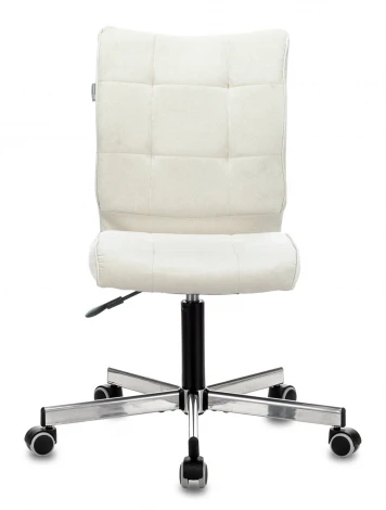 Кресло Бюрократ CH-330M молочный Velvet 20 крестовина металл хром
